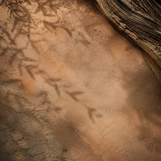 Ombre di rami di acacia su una parete materica Ombre di rami di acacia su una parete materica
