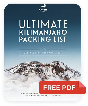 Ricevi la tua lista PDF per l’equipaggiamento del Kilimangiaro